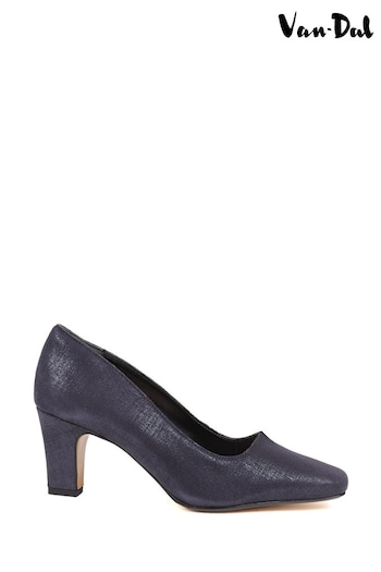 Pavers Van Dal Blue Pointed Toe Leather Court Shoes (K76420) | £89