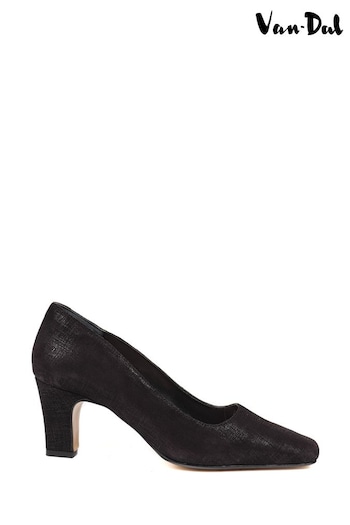 Pavers Van Dal Pointed Toe Leather Black Court Shoes (K76426) | £89