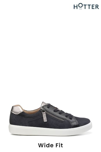 Hotter Grey Stellar Lace-Up/Zip Wide Fit Shoes (K76532) | £99