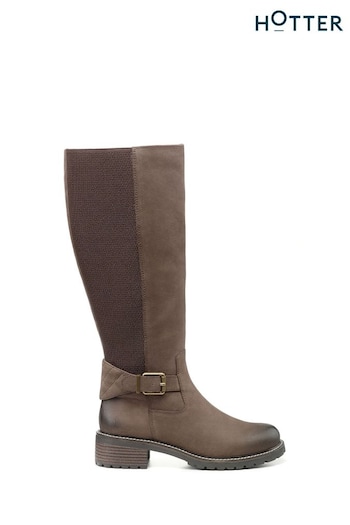 Hotter Brown Briley Zip Fastening Regular Fit Boots (K76535) | £149