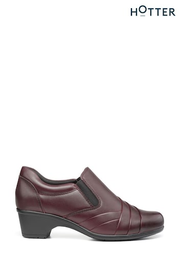 Hotter Red Beatrix Slip-On Regular Fit Shoes (K76549) | £89