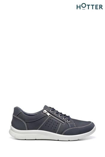 Hotter Black Finn Lace-Up/Zip Regular Fit Shoes (K76563) | £99