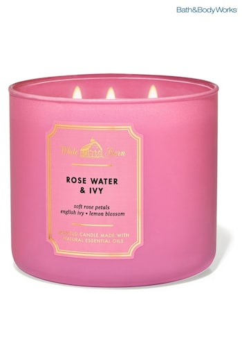 Bath & Body Works Rose Water and Ivy 3Wick Candle 14.5 oz / 411 g (K76989) | £29.50
