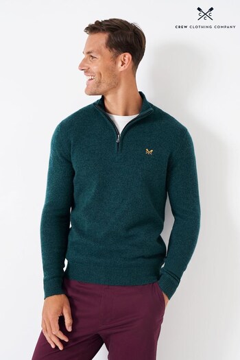 Crew Clothing Company Green Wool Classic Jumper (K76997) | £80
