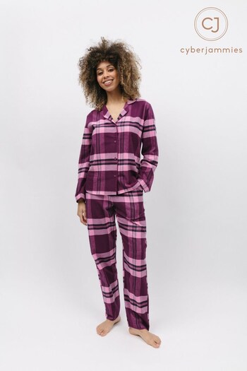Cyberjammies Purple Check Pyjamas Set (K77001) | £52