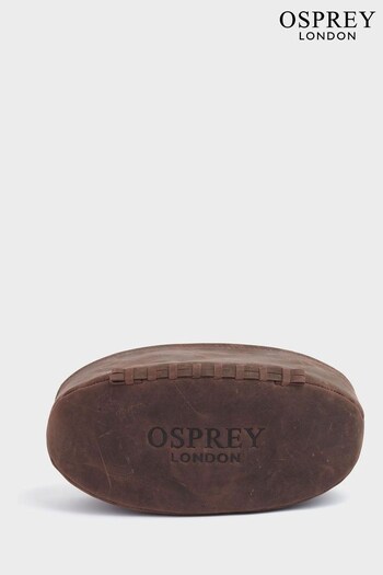 Osprey London The Rugger Leather Brown Washbag (K77029) | £30