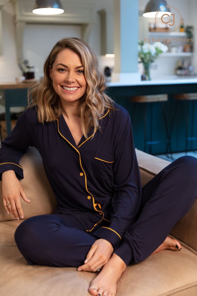 Button through jersey pyjamas deals