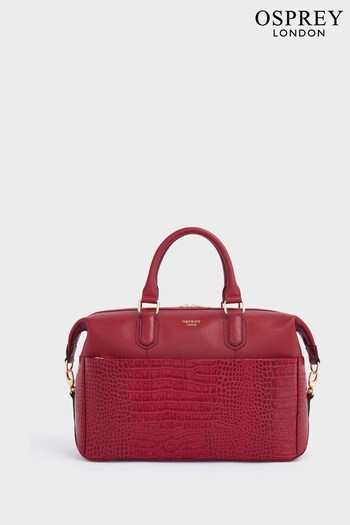 Osprey London Red The Kellie Leather Weekender Bag (K77078) | £275