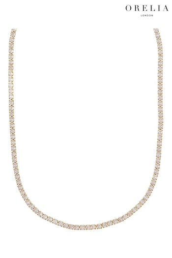 Orelia London Gold Tone Cupchain Tennis Necklace (K77248) | £38