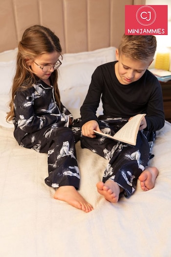 Cyberjammies Grey Arctic Fox Print Long Sleeve Pyjama Set (K77262) | £25