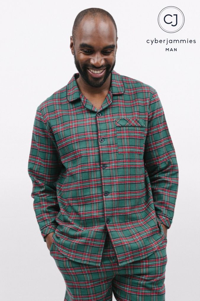 Buy Men s Pyjama Tops Green Nightwear Online Next UK