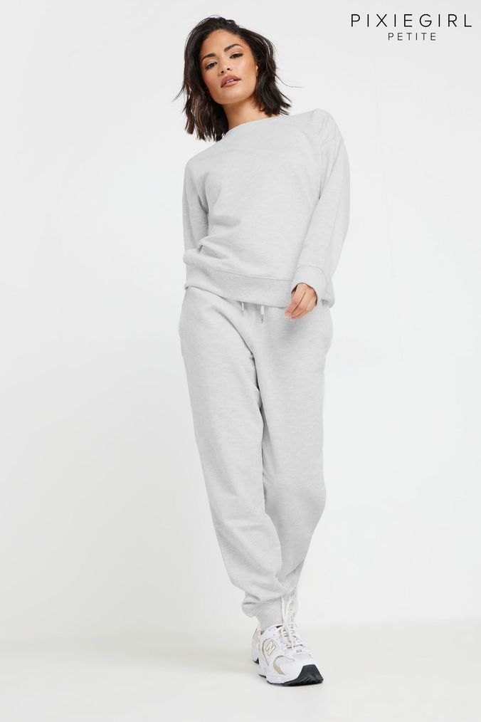 Buy Women s Petite Grey Joggers Online Next UK