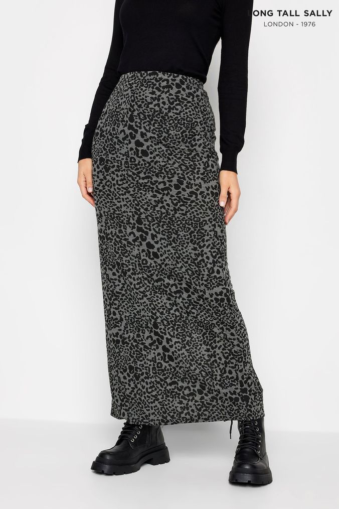 Hush leopard split maxi skirt online
