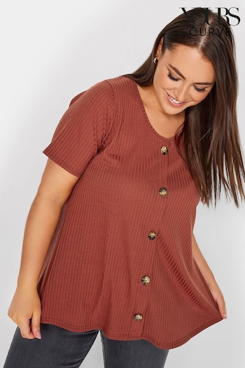Yours Curve Red Limited Ribbed Swing Top (K77756) | £20