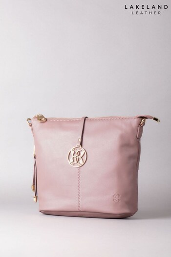 Lakeland Leather Pink Cartmel Leather Cross-Body Bag (K77789) | £70