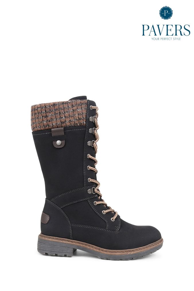 Lace up mid clearance calf boots uk