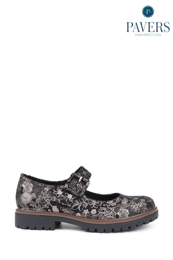 Pavers Black Mary Jane Maison Shoes (K77846) | £33