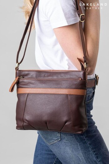 Lakeland Leather Brown Winscale Leather Cross-Body Bag (K77860) | £70