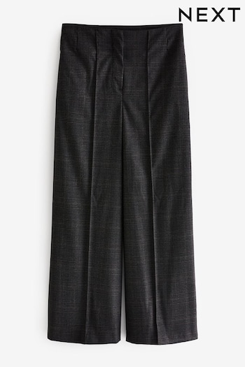 Grey/Black Check Superwide Trousers (K77935) | £38