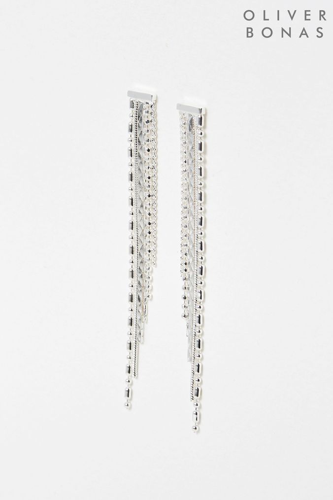 Oliver bonas silver outlet anatola drop earrings
