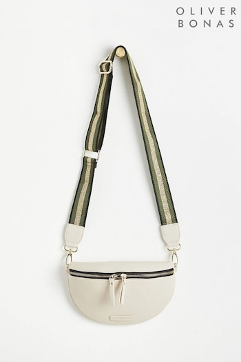 Oliver Bonas Cream Metallic Strap Belt Bag (K77989) | £39.50