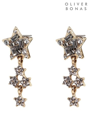 Oliver Bonas Black Esther Multi Star Stud Earrings (K78046) | £12.50