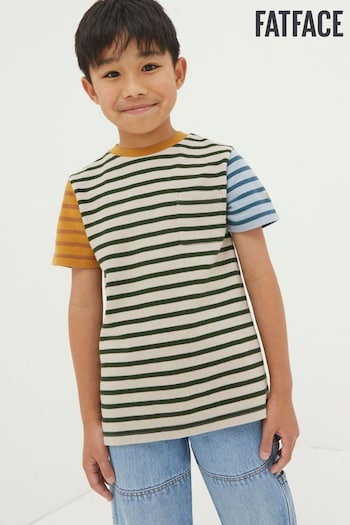 FatFace Natural Textured Stripe T-Shirt (K78077) | £12.50