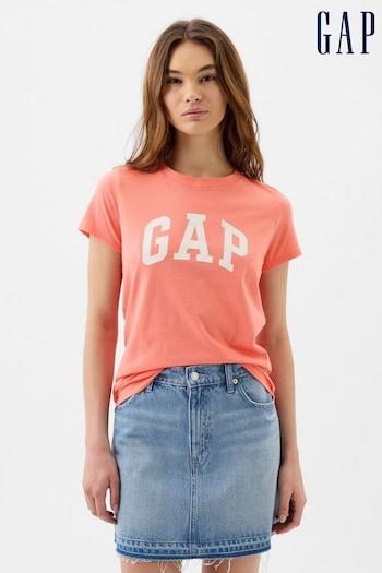 Gap Pink Cotton Logo Short Sleeve Crew Neck T-Shirt (K78111) | £14