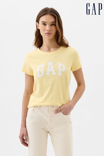 Gap Yellow Cotton Logo Short Sleeve Crew Neck T-Shirt (K78141) | £14