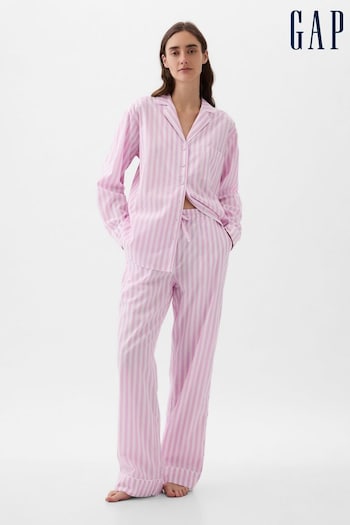 Gap Pink Stripe Poplin Pyjama Trousers (K78180) | £30