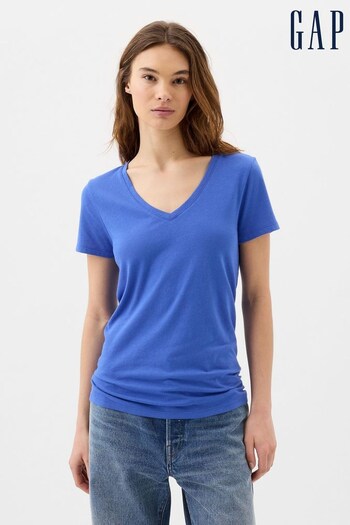 Gap Blue Favourite Short Sleeve V Neck T-Shirt (K78187) | £10