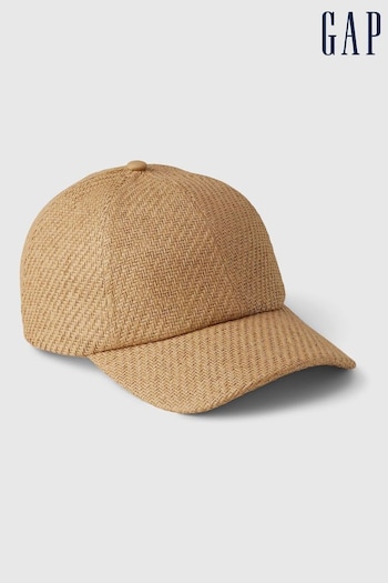 Gap Brown Woven Straw Baseball Hat (K78201) | £25