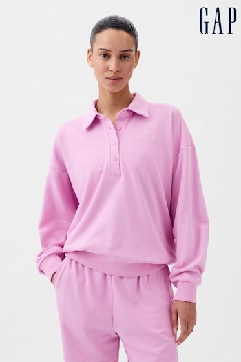 Gap Pink Logo Polo Sweatshirt (K78210) | £35