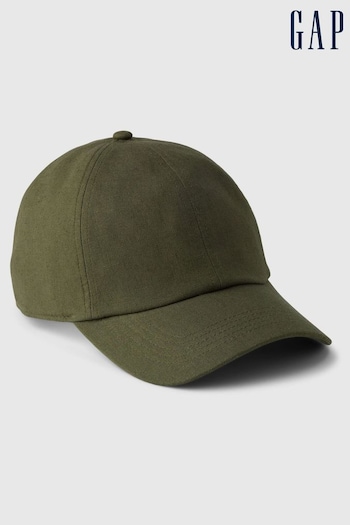 Gap Green Linen Cotton Blend Baseball Hat (K78213) | £20