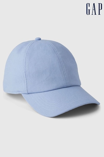 Gap Blue Linen Cotton Blend Baseball Hat (K78225) | £20