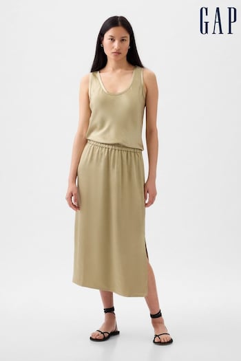 Gap Gold Satin Midi Skirt (K78239) | £40