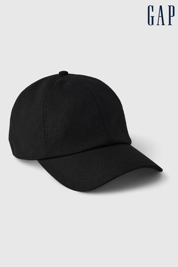 Gap Black Linen Cotton Blend Baseball Hat (K78245) | £20