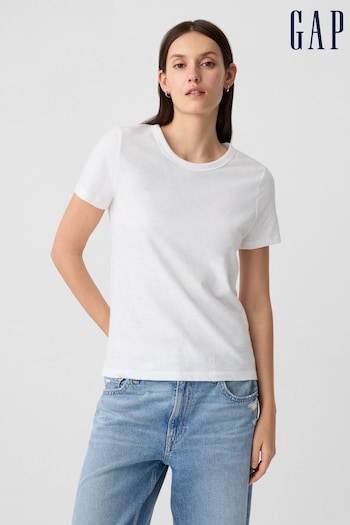 Gap White ForeverSoft Short Sleeve Crew Neck T-Shirt (K78281) | £14