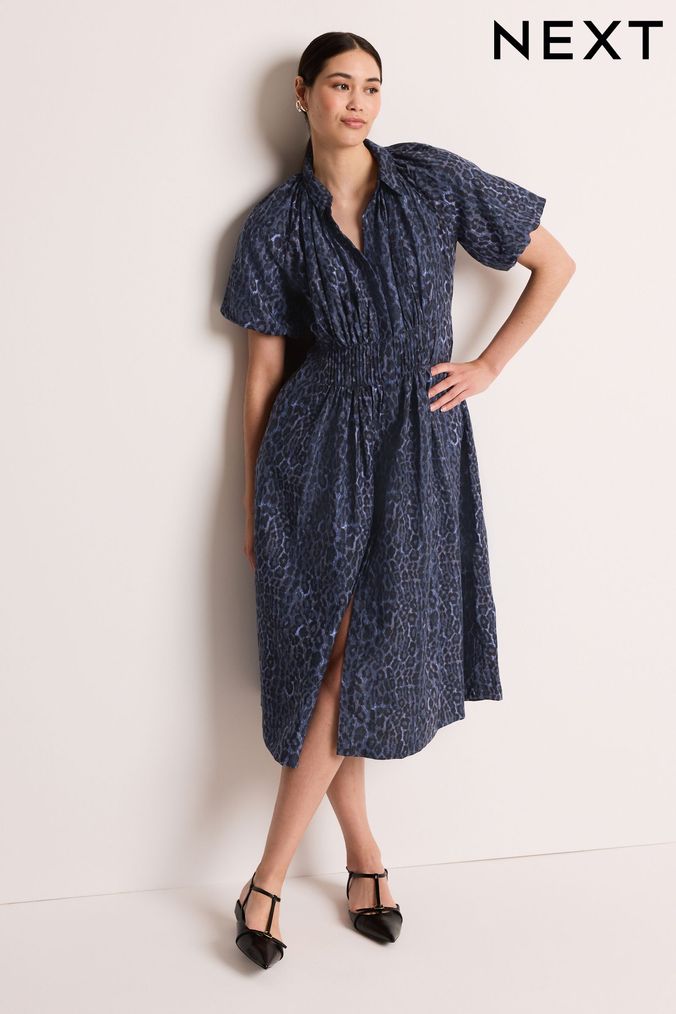 Blue work dress uk cheap