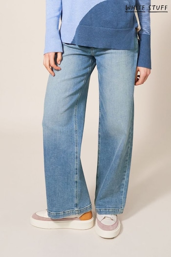 White Stuff Blue/White Wide Leg Sadie Jeans (K78596) | £65