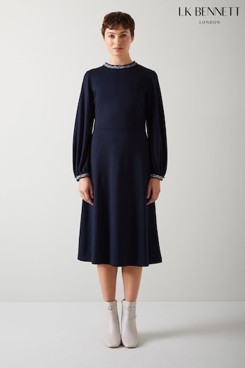 LK Bennett Black Yvonne Lenzing™ Ecovero™ Viscose Rich Dress (K79062) | £199