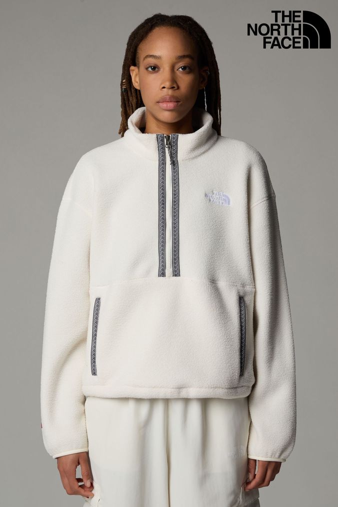 White fleece womens top