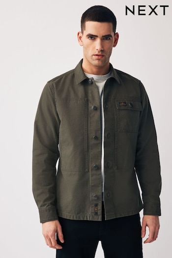 Green Canvas Utility Shacket (K79211) | £48