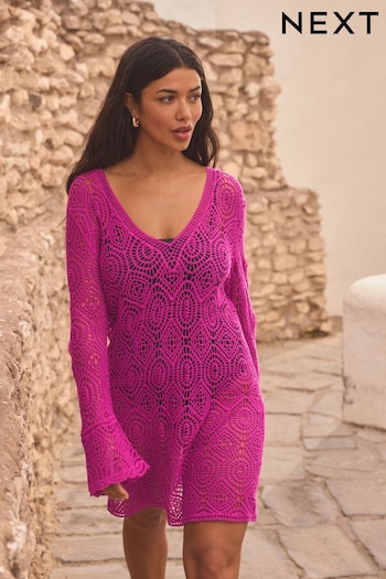 Pink Crochet Cover-Up (K79326) | £42