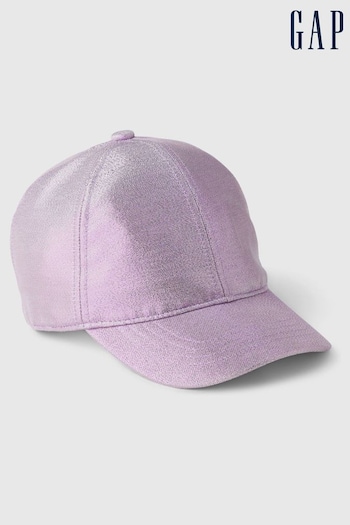 Gap Purple Metallic Graphic Print Baseball Hat (K79353) | £10