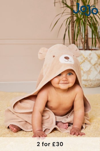 JoJo Maman Bébé Bear Character Hooded Towel (K79431) | £19.50