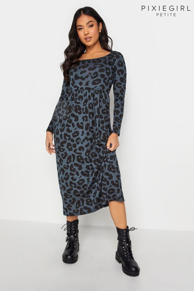 Black and grey deals leopard print dress