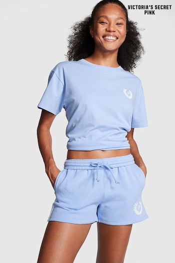 Victoria's Secret PINK Harbor Blue Fleece Shibori Shorts (K79644) | £29