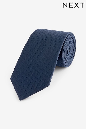 Navy Blue Waffle Textured Tie (K79654) | £12