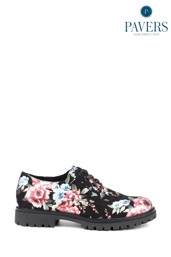 Floral black shoes top